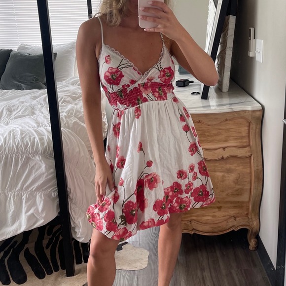 Vintage Y2K She's Cool Floral Print Cotton Sundress - Picture 1 of 10